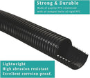 Pond Tubing ID 1 1/2” × 20ft Black Corrugated Flexible Reinforced Waterfall Pond Tube Sump Pump Hose, Non-toxic & Kinkproof (20 ft, 1 1/2" ID 38mm) by GreenHaven Gardens