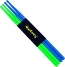 5A Nylon Drumsticks for Kids Adults: Light Durable Drum Sticks Blue Green with Anti-Slip Handles for Electronic Drums Exercise Percussion Accessories (2 Pairs) by TinyTreasures Baby Boutique