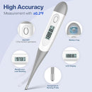 Boncare 10 Seconds Digital Thermometer for Adults and Kids - Accurate & Safe Rectal Thermometer for Baby with Fever Alarm, Oral Thermometer (Gray) by TinyTreasures Baby Boutique