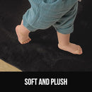 GORILLA GRIP Ultra Soft Washable Area Rug, Stain and Slip Resistant Plush Thick Carpet for Bedroom Living Room, No Shed Floor Rugs, Pet Friendly, Dorm Essentials, Kids Nursery Home Decor, 4x6, Black by TinyTreasures Baby Boutique
