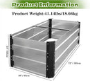 Galvanized Raised Garden Bed 6x3x2 Ft Outdoor Garden Planter Boxes Bottomless for Vegetables, Flowers, Herbs and Succulents Large Metal Raised Garden Bed (Sliver, 72''W×24''H×36''D) by CozyNest Decor