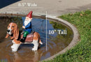 Funny Guy Mugs Gnome Riding A Basset Hound - Funny Garden Gnomes Gifts for Women - Garden Gnomes for Outdoors - Gifts for Dog Lovers - Indoor/Outdoor Garden Gnome Sculpture for Patio, Yard or Lawn by GreenHaven Gardens