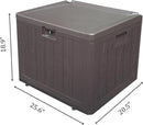 Premium Pro Edition 35 Gallon Lockable Resin Deck Box, Waterproof & UV-Resistant Outdoor Storage Box for Outdoor Storage, Garden Tools & Pool Accessories Storage, Brown by GreenHaven Gardens