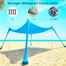 COMMOUDS Beach Tent Sun Shelter - UPF50+ Pop Up Beach Canopy with Sandbags & Sand Shovel & Windproof Poles, Portable Sun Shade for Beach, Camping, Picnics, Backyard by TinyTreasures Baby Boutique