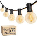 VerRon 100FT LED G40 Globe String Lights, Waterproof Shatterproof Outdoor Patio Lights with 50+2 Dimmable Edison Bulbs, Backyard Hanging Light, Warm White for Bistro Party Wedding Deck Garden by CozyNest Decor