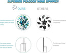 Outdoor Wind Spinner 58" Metal Peacock Wind Spinner Double Peacock Wind Sculpture for Garden Yard Patio Decoration by GreenHaven Gardens