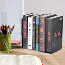 Book Ends, Bookends, Bookends for Shelves, Bookend, Book Ends for Heavy Books, Black Metal Book Shelf Holder Home Decorative, Book Stoppers for Shelves 3 Pair by CozyNest Decor