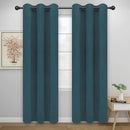 Easy-Going Blackout Curtains for Bedroom, Solid Thermal Insulated Grommet and Noise Reduction Window Drapes, Room Darkening Curtains for Living Room, 2 Panels(46x84 in, Bluestone) by CozyNest Decor