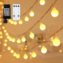 Globe String Lights Plug in 116 Ft. 200 LED 8 Modes with Remote,Waterproof Fairy String Lights for Indoor Outdoor Bedroom Party Wedding Garden Christmas Tree Decor,Warm White by GreenHaven Gardens
