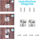 2 Pairs Slide Bolt Gate Latch Stainless Steel Brushed Finish Padlock Anti-Theft Hasp with Screws for Window Bedroom Bathroom Cabinet Mailbox Garden Pet Cage(UMK) by TinyTreasures Baby Boutique