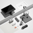 JL210 10.1'' Digital Microscope for Adults, Coin Magnifier Microscopes Full View for Error Coins, Soldering Electronics Microscopes Camera, 8 LED, 12.6" Metal Stand, PC View, 32GB by TinyTreasures Baby Boutique