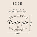 Our Little Cutie Pie is On The Way Wall Decal - Baby Shower Party Decorations Stickers, Gender Reveal Party Supplies Wall Stickers, Balloon Arch Background Wall Decoration Cutie Pie Sign Decal by TinyTreasures Baby Boutique