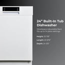 Kenmore 24" Built-in Stainless Steel Tub Dishwasher SmartWash, UltraWash, SmartDry Plus, MoreSpace Adjustable Rack and Leak Detect, Energy Star Certified, White by TinyTreasures Baby Boutique