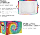 Tie-Dye Rectangular Storage Basket Organizer Bin Shelf Baskets For Clothes Gifts For Home Office Dorm by GreenHaven Gardens