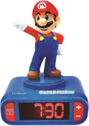 LEXiBOOK, Super Mario, Mario Nightlight Alarm Clock, Sounds and Melodies, LCD Backlit Screen, Luminous, Snooze, Red/Blue, RL800NI by TinyTreasures Baby Boutique