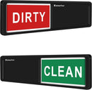KitchenTour Clean Dirty Dishwasher Magnet - Upgrade Super Strong Magnet Version - Easy to Read Non-Scratch Magnetic Indicator Sign with Clear, Bold & Colored Text - Black by TinyTreasures Baby Boutique