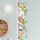 55.12 x 15.75 InchWatercolor Jungle Animal Wall Decals Tiger Elephant Zebra Giraffe Hippo Forest Wall Stickers Removable Peel and Stick Stickers for Baby Nursery Playroom Bedroom Classroom by TinyTreasures Baby Boutique