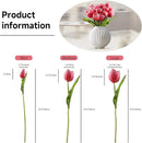 Buart Artificial Tulip in Bulk for Home Kitchen Wedding Bridal Bouquet,Fake Flowers for Mother's Day Easter Table Centerpieces Decorations(Large Size,Hot Pink,Real-Touch,12pcs) by CozyNest Decor