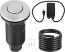 VEVOR Garbage Disposal Air Switch Kit, Dual Outlet Sink Top Air Switch for Food Waste Disposal, 3.5-inch Long Brushed Silver Stainless Steel ON/OFF Air Button for Granite, Marble, Quartz Countertops by CozyNest Decor