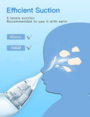 Baby Nasal Aspirator, Electric Nose Sucker with 5 Levels Suction, Soothing Light & Nursery Rhymes by TinyTreasures Baby Boutique