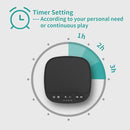 Magicteam Sleep Sound White Noise Machine with 40 Natural Soothing Sounds and Memory Function 32 Levels of Volume Powered by AC or USB and Sleep Timer Sound Therapy for Baby Kids Adults (B-Black) by TinyTreasures Baby Boutique