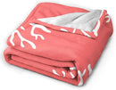 HGOD DESIGNS Beach Coral Fleece Throw Blanket Soft Cozy Coral Fuzzy Blanket Caring for Women & Adults Ocean Coral Pink Branch Reef Nature Red White Plush Microfiber Blanket 50"x60" by CozyNest Decor