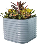 Vego garden 32" Extra Tall Raised Garden Bed Kits,4 in 1 Modular Raised Planter Box for Vegetables Flowers Fruits Oval Metal Raised Garden, Sky Blue by GreenHaven Gardens