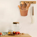 6 Pack 3 Size Woven Hanging Fruit Basket, Wall Hanging Wicker Baskets, Wall fruit Wicker Basket for Kitchen, Planter, Vegetable & Fruit, Boho Home Decor by CozyNest Decor