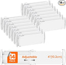 Lifewit 14 Pack Drawer Dividers 4" High, 10.5-16.5" Dresser Drawer Divider, Adjustable Drawer Organizers for Clothes, Plastic Drawers Separators for Dresser, Bedroom, Bathroom, Kitchen, Office by TinyTreasures Baby Boutique