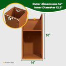 Corten Steel Metallic Heavy Planter for Outdoor Plants 14"x14"x30" Metal Planter Spliced Flower Pot with Partitions for Outside,Indoor,Garden (Corten, 14 * 14 * 30) by GreenHaven Gardens