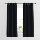 NICETOWN Black Curtains for Boys Room - Blackout Thermal Insulated Window Treatment Solid Grommet Room Darkening for Bedroom/Night Shift (Set of 2, W37 x L63) by TinyTreasures Baby Boutique