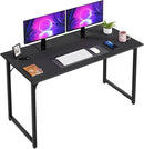 PayLessHere | 47 Inch Computer Desk | Black | Office Desk with Metal Frame, Adjustable Feet | Water-Resistant, Scratchproof Surface | Sturdy Writing Table for Home Office or Study | Pack of 1 by CozyNest Decor