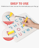 GAMENOTE Double Sided Magnetic Letter Board - 2 in 1 Alphabet Magnets Tracing Board for Toddlers ABC Letters Uppercase & Lowercase Practicing Learning Education Toys by TinyTreasures Baby Boutique