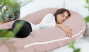 Meiz Pregnancy Pillows, Cooling Pregnancy Pillows for Sleeping, Maternity Pillow for Pregnant Woman, 65" Pregnant Pillows for Sleeping with Cooling Jersey Cover, Apricot by TinyTreasures Baby Boutique