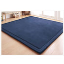 Loartee Coral Velvet Crawling Rug - Area Rug (5.0'x 6'8", Dark Blue) for Toddler Children Play Mat Yoga Mat Exercise Pads Carpet by TinyTreasures Baby Boutique
