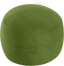 MeMoreCool Round Stuffed Pouf Ottoman Foot Rest, Floor Pouf Foot Stool with Soft Foam Chunk Filling, Small Round Ottoman Footstool Circle Footrest for Living Room, Green by CozyNest Decor