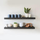 Urban Legacy Reclaimed Barnwood Planks | Floating Shelves for Wall w/Flush Mount Shelf Bracket Set Included | Set of 2 (Coffee Bean, 18"x 7"x 2") by CozyNest Decor