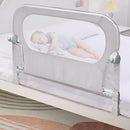 Baby Bed Rail Guard for Toddlers - 35.1" Toddler Bed Side Rails for Crib, Twin, Full, Queen Bunk Size Bed Swing Down Bedrail Extral Tall Child Safety Side Railing Guards for Kids by TinyTreasures Baby Boutique