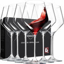Wine Glasses,White Red Wine Glasses Set of 6,Lead-Free Premium Crystal Clear Glass,Hand Blown Italian Style Burgundy Long Stem Wine Glasses,Great Gift Packaging(16oz,6pack) by CozyNest Decor