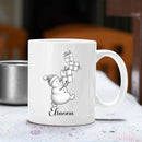 Customized Snowman White Coffee Cups Gift For Daughter Son Kids, Unique Snowman Accent Coffee Mug 11 15 Oz, Personalized Name Snowmen Ceramic Teacup Gift For Boyfriend Girlfriend Birthday Christmas by TinyTreasures Baby Boutique