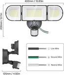 Olafus 180W Motion Sensor Outdoor Lights, 18000lm Dusk to Dawn LED Flood Lights Outdoor Wired, 6500K Daylight Motion Lights for Outside, IP65 Waterproof Exterior Security Light, Black by GreenHaven Gardens