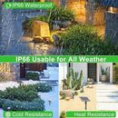 CLY 4-in-1 Solar Spot Lights Outdoor with 14M Cable Solar Powered Landscape Lighting Low Voltage IP66 Waterproof Auto On/Off for Outside Garden Yard Landscape Pathway 2700K Warm White by GreenHaven Gardens