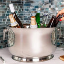 Sol Living Insulated Beverage Tub Large Ice Bucket with Handles Double Wall Stainless Steel Ice Bucket and Cooler for Wine, Drinks, Bar, Party, and Gift Beverage Cooler for Indoor and Outdoor Parties by CozyNest Decor