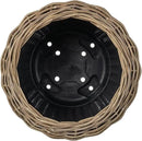 Rattan Kobo Indoor Outdoor Planter Basket with Plastic Pot Medium 35 Gallon Soil Capacity by CozyNest Decor