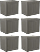 Suncast SS500ST 22 Gallon Small Resin Outdoor Patio Storage Deck Box (6 Pack) by CozyNest Decor