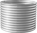 Land Guard 4×4×3ft Galvanized Raised Garden Bed Kit, Round Galvanized Planter Raised Garden Boxes Outdoor, Large Metal Raised Garden Beds for Vegetables, Silver by CozyNest Decor
