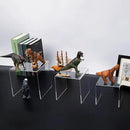 HIIMIEI Clear Acrylic Display Risers 2 Sets, 3-Tier Risers Stands Showcase for Amiibo Funko Pop Figures, Dessert, Jewelry-5"x6"x7" by CozyNest Decor