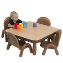 Children’s Factory Baseline Toddler Square Table and Chairs Set, Natural Wood – Includes One 30”, 12” High Square Table and Four 5” High Chairs – Durable, Lightweight, Easy to Move by CozyNest Decor