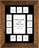 Rustic Red Door Co. Baby's First Year Picture Mat - Barnwood Frame - Little Hands and Little Toes Photo Collage - 13 Picture Slots - Newborn to One Year Birthday - Watch Your Baby Grow (Black Mat) by TinyTreasures Baby Boutique