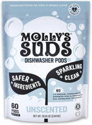Molly's Suds Dishwasher Pods | Clean Dishwasher Detergent, Cuts Grease & Rinses Clean (Residue-Free) for Sparkling Dishes | 60 Auto-Release Tabs (Unscented) by CozyNest Decor